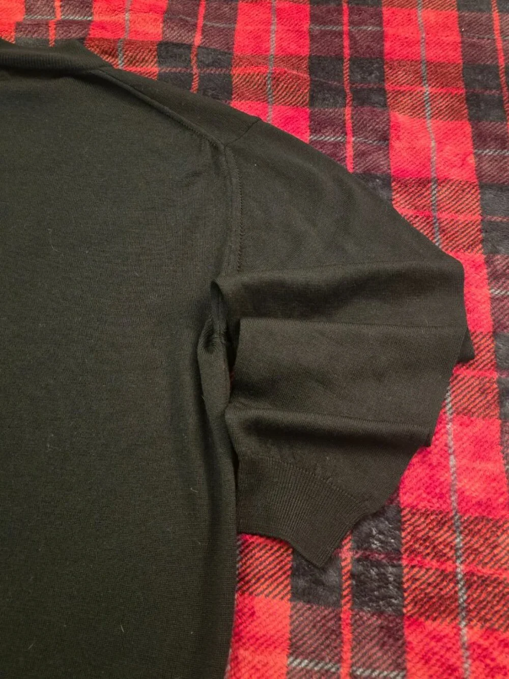 Murano Italia 100% Merino Wool Black Mock Neck Sweater Size S Made in Italy